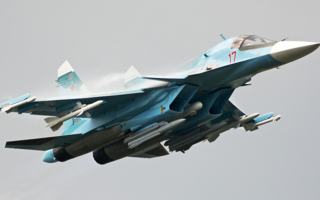 2048x1000 pix. Wallpaper russian air force, sukhoi su-34, su-34, aircraft, aviation