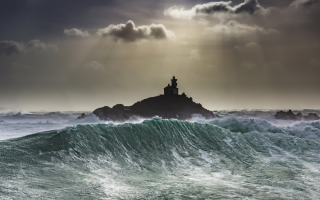1920x1166 pix. Wallpaper sea, waves, dark, sky, storm, lighthouse