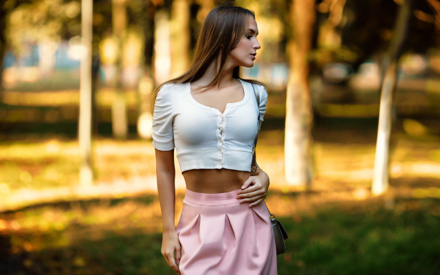 2000x1227 pix. Wallpaper outdoors, women, girl, skirt, blouse