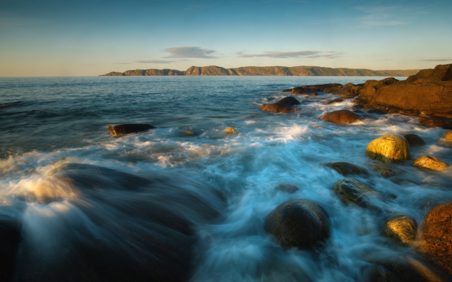 2475x1650 pix. Wallpaper kola peninsula, teriberka, autumn, sunset, wave, stones, barents sea, nature, russia