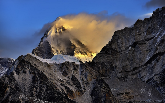1920x1281 pix. Wallpaper mountains, clouds, morning, himalayas, nepal, nature, peak