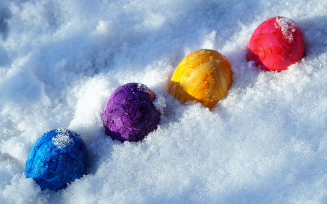 5456x3632 pix. Wallpaper eggs, easter, snow, holidays