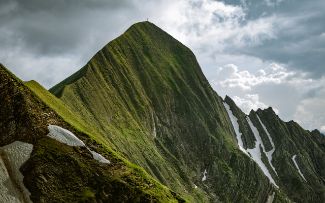 5416x4000 pix. Wallpaper mountains, switzerland, top, nature, clouds