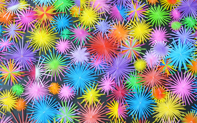 4511x3000 pix. Wallpaper stars, snowflakes, bright, colorful