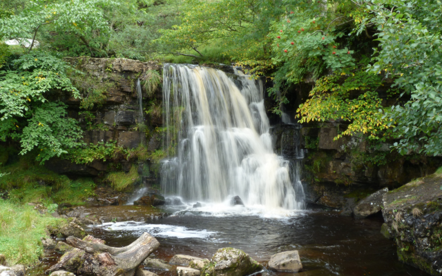 4320x2880 pix. Wallpaper waterfall, yorkshire, england, nature