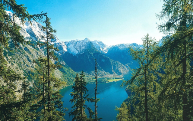 1920x1405 pix. Wallpaper nature, lake, mountains, forest, extreme, rest, berchtesgaden, bavaria, germany
