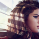 Selena Gomez, women, face, profile, brunette, eyeliner, women indoors wallpaper
