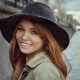 Anastasia Scheglova, women, model, face, portrait, hat, smiling wallpaper