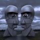 Pink Floyd, artwork, the division bell, sculptures, face, metal wallpaper