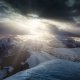 sunset, Dolomites, mountains, Italy, alps, summit, snow, sun rays, landscape, mountain wallpaper
