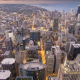 Chicago, city, cityscape, USA, building, skyscrapers, street light, sunset, sea, lake wallpaper