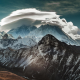 nepal, mountains, clouds, snow, landscape, nature wallpaper