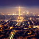 Eiffel Tower, Paris, night, tilt shift, France, city wallpaper