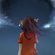 anime girls, night, sky, stars, The Melancholy of Haruhi Suzumiya, Suzumiya Haruhi wallpaper