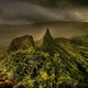 Olomana Three Peaks Trail, Kailua, Hawaii, nature, landscape, clouds, overcast, mountains wallpaper