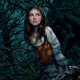 Anna Kendrick, Into the Woods, Cinderella, movies, women, actress, brunette, nature, tree, dress wallpaper