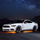 Ford Mustang GT Apollo Edition, car, muscle cars, Ford Mustang, Ford, stars, night wallpaper