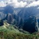 Machu Picchu, clouds, mountains, Peru wallpaper