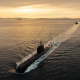 Royal Norwegian Navy, military, sea, submarine, navy, sunset wallpaper