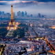 Paris, Eiffel Tower, panorama, city, night, france wallpaper
