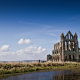 whitby abbey, england, river, church, nature wallpaper