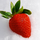 strawberry, berry, snow, food wallpaper