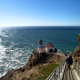 point reyes, landscape, california, ocean, rock, lighthouse wallpaper