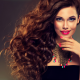 model, makeup, elegant, red lips, brunette, curly hairs, women wallpaper