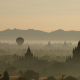 hot air balloons, bagan, myanmar, burma, nature, landscape, temple, mist, fog, architecture wallpaper