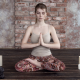irina popova, meditation, women, yoga, candles wallpaper