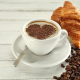 coffee beans, cup, breakfast, croissant, coffe, food wallpaper