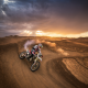 motocross, sunset, desert, motorcycle, motorbike wallpaper