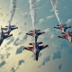 sea, clouds, rsaf, black knights, aircraft, vehicle, general dynamics, f-16, fighting falcon wallpaper