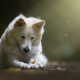 dog, butterfly, animals, insects wallpaper