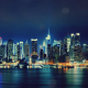 city, new york, night, usa, skyscrapers, city lights wallpaper