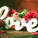 love, flowers, text, rose wallpaper