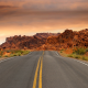nevada, highway, valley of fire, red rocks, red sky, nature wallpaper
