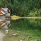 rifugio lago nambino, lake, hotel, forest, nature, madonna di campiglio, trento, italy wallpaper