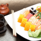 sushi, rolls, sauce, ginger, japanese cuisine, food wallpaper