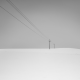 snow, winter, minimalism, simple, transmission lines wallpaper