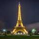 eiffel tower, paris, night, lights, france, city wallpaper