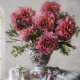 dahlias, flowers, vase, bouquet wallpaper