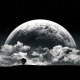 planet, surreal, moon, clouds, graphics wallpaper