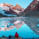 argentina, patagonia, snow, mountains, ice, cerro torre, lake, stones, nature wallpaper