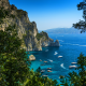 italy, mountains, sea, nature, yacht, summer, capri wallpaper