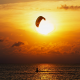 kitesurfing, sport, sea, extreme, beautiful, sun, sunset, nature wallpaper