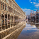 venice, st. marks basilica, cathedral, doges palace, italy, flood, reflection wallpaper
