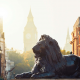 lion, city, london, england, monument, big ben, elizabeth tower,  wallpaper