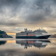 ms eurodam, ship, cruise ship, reflection, clouds, nature, water, holland america line, canada wallpaper