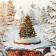 tree, stump, christmas tree, new year, holidays, snow, winter wallpaper
